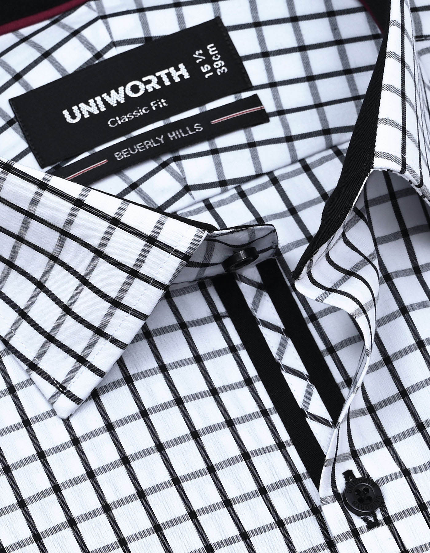 Check Black Classic Fit Shirt FS1125RF-15