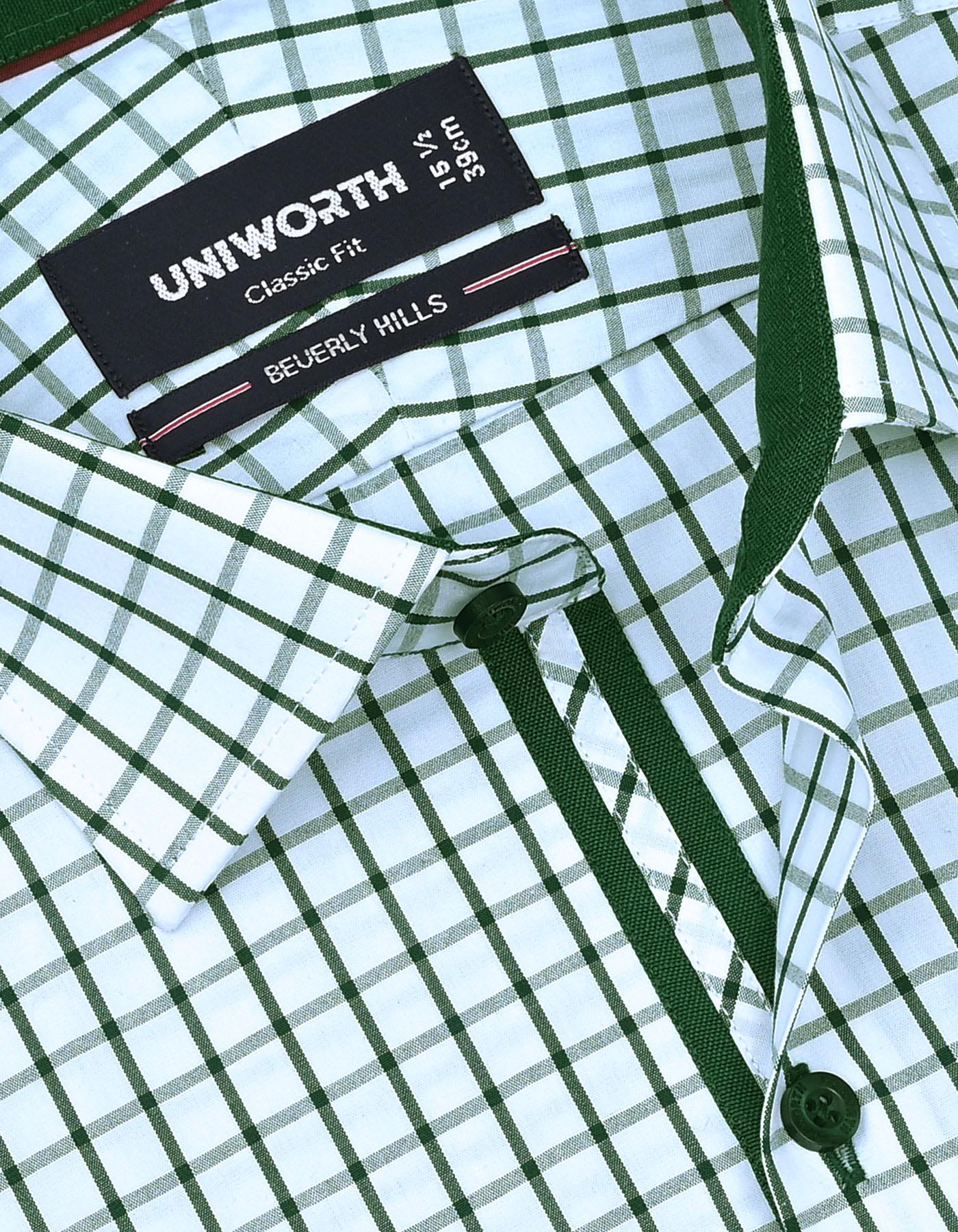 Check Green Classic Fit Shirt FS1126RF-15