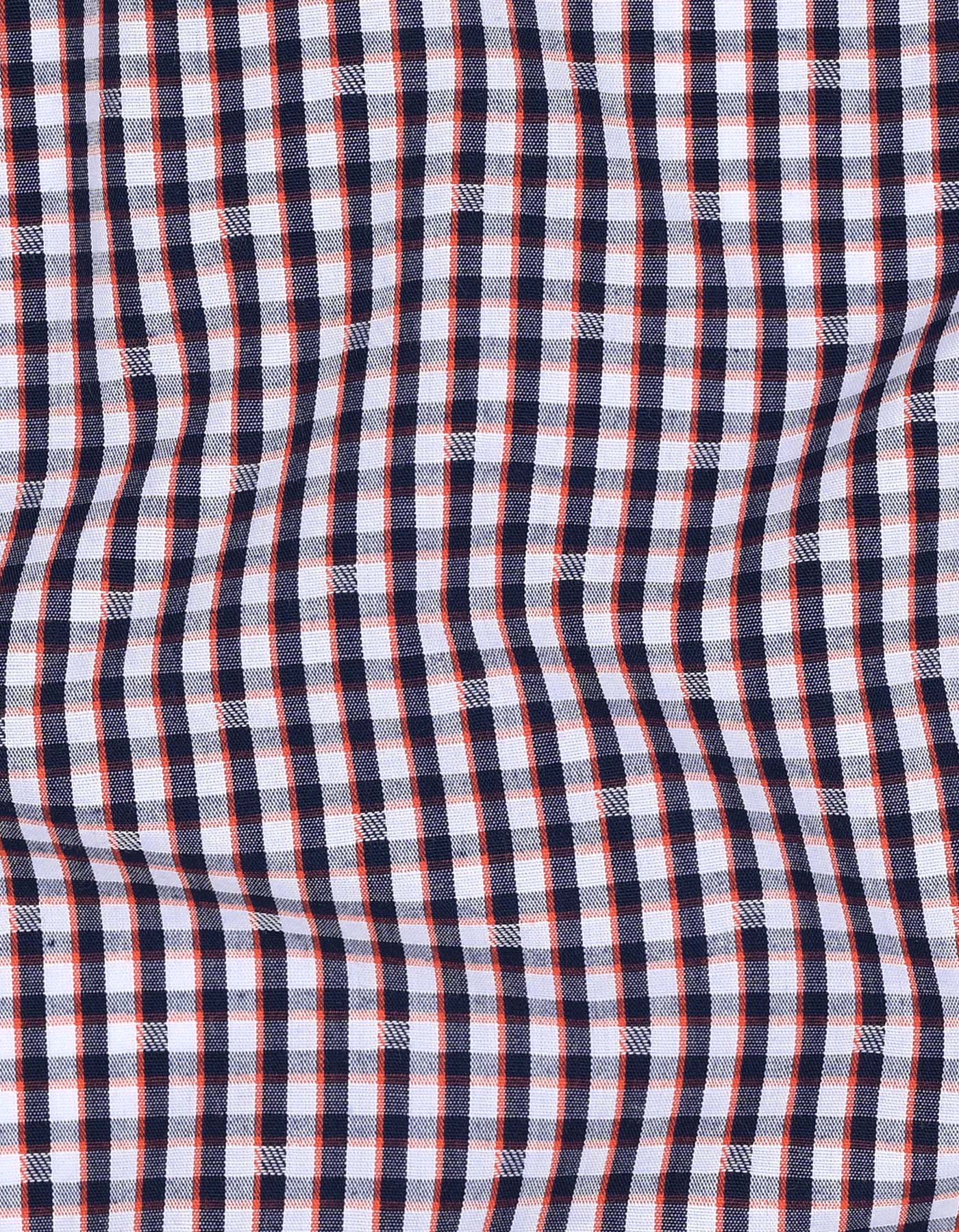 Check Navy Smart Fit Shirt FS1139SH-16