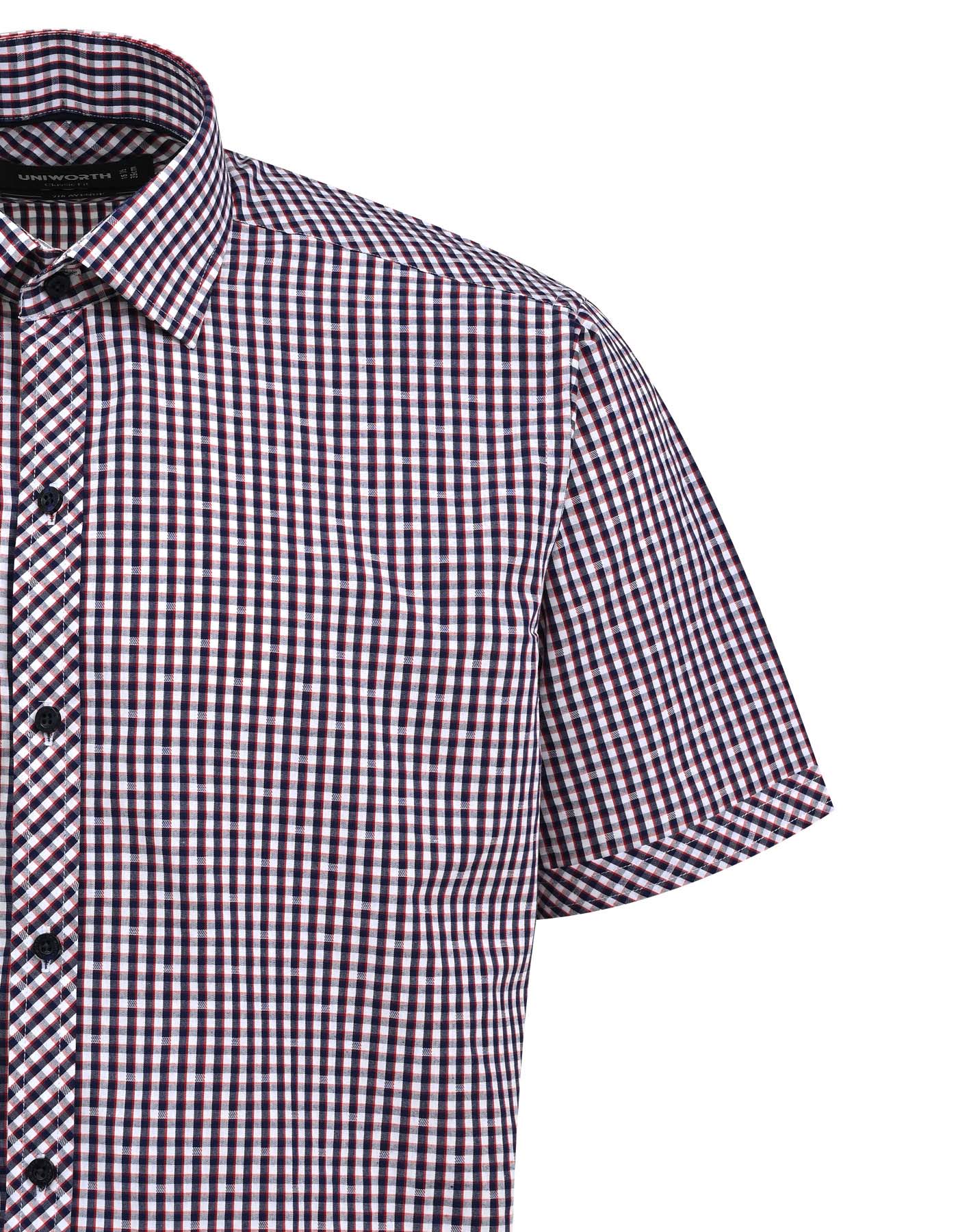 Check Navy Smart Fit Shirt FS1139SH-15.5