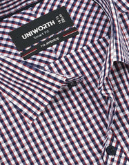Check Navy Smart Fit Shirt FS1139SH-15