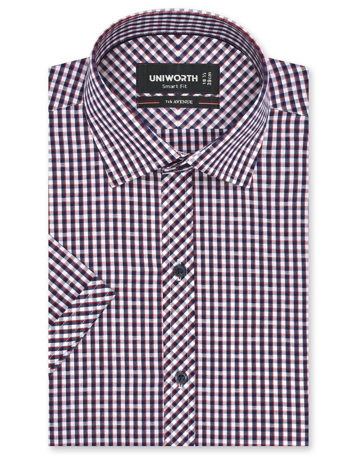 Check Navy Smart Fit Shirt FS1139SH-14.5