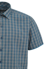 Check Teal Classic Fit Shirt FS1141RH-15.5
