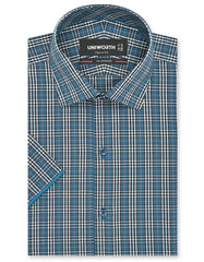 Check Teal Classic Fit Shirt FS1141RH-14.5