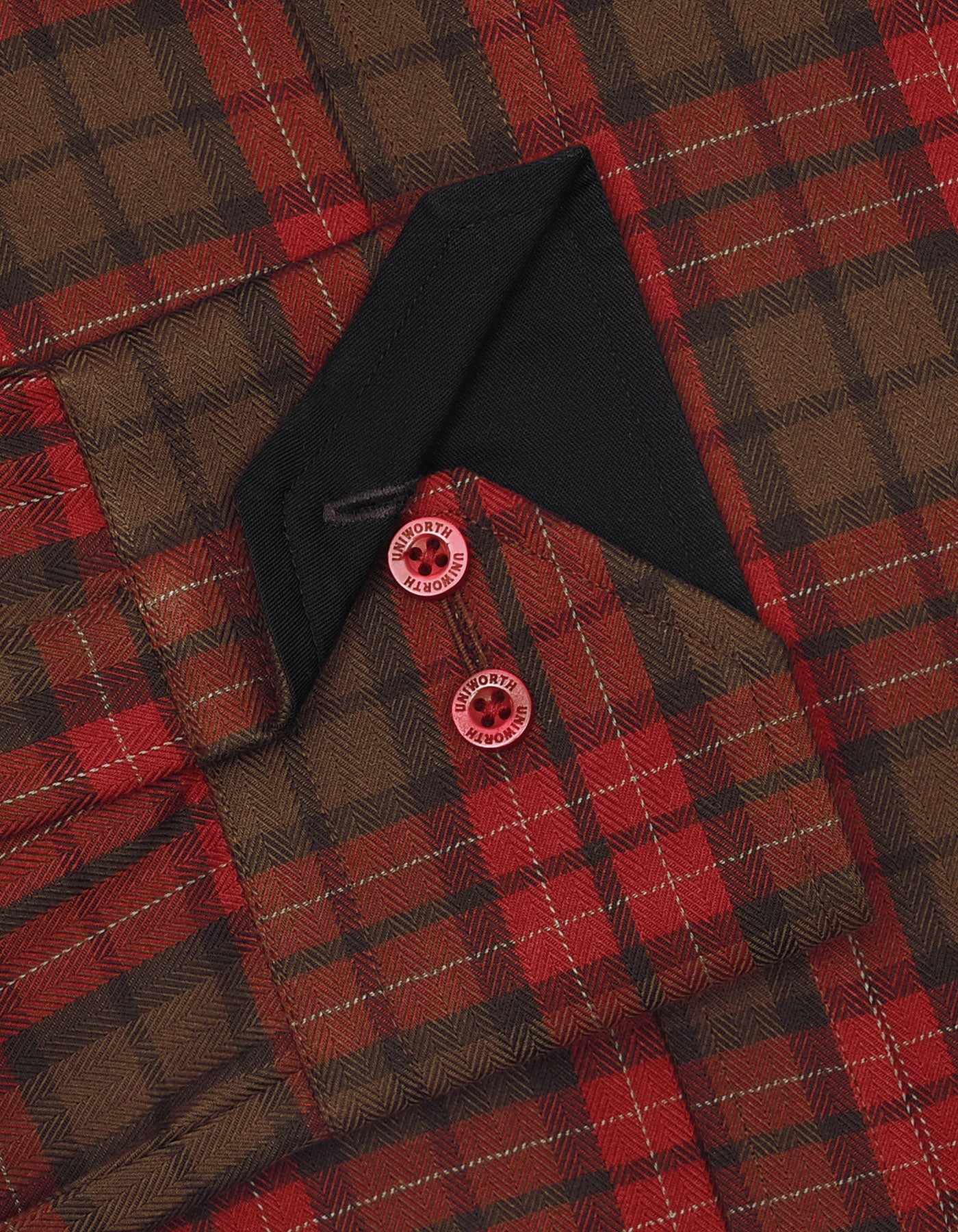 Check Maroon Classic Fit Shirt FS1145-2RF-15.5