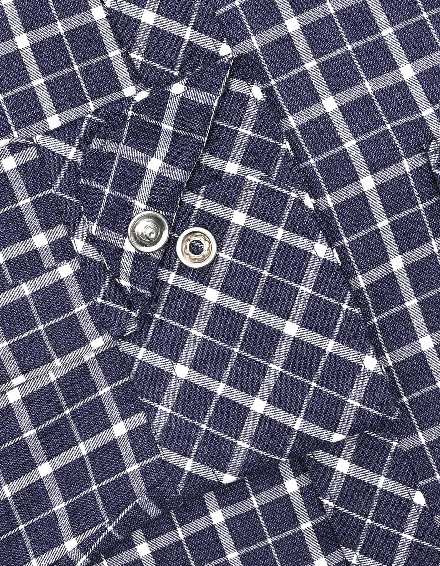 Check Navy Classic Fit Shirt FS1146RF-15.5