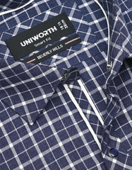 Check Navy Tailored Smart Fit Shirt FS1146SF-15