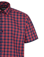 Check Red Smart Fit Shirt FS1147SH-15.5