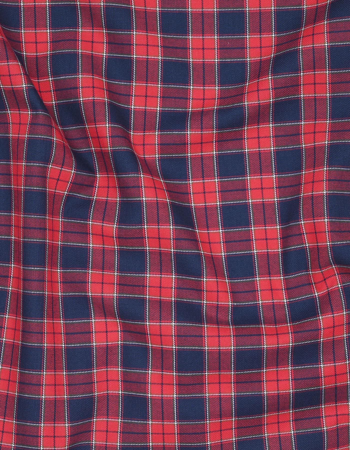 Check Red Smart Fit Shirt FS1147SH-16