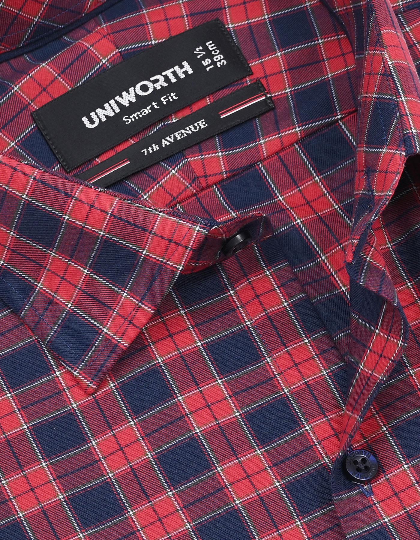 Check Red Smart Fit Shirt FS1147SH-15