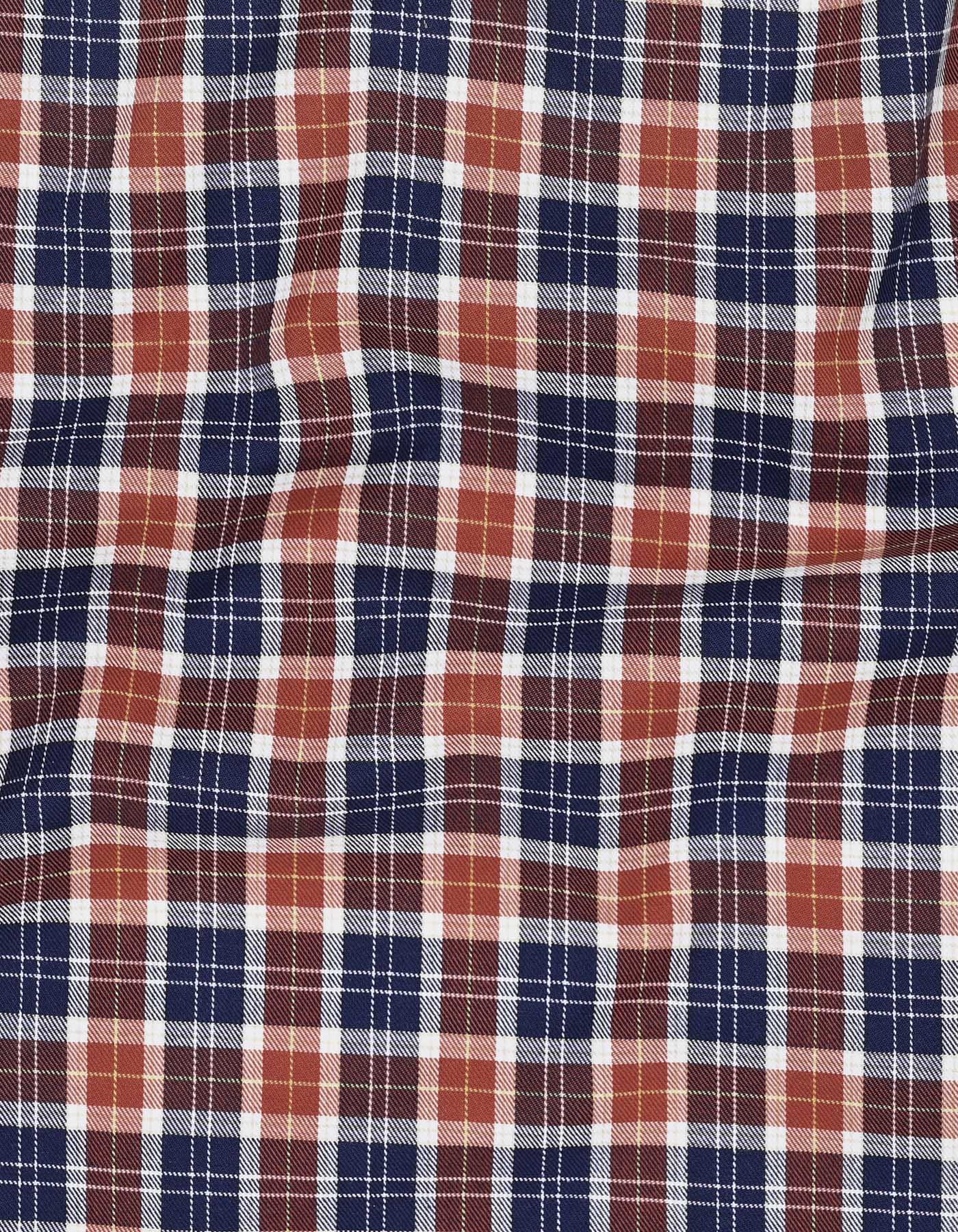 Check Brown Smart Fit Shirt FS1148SH-16