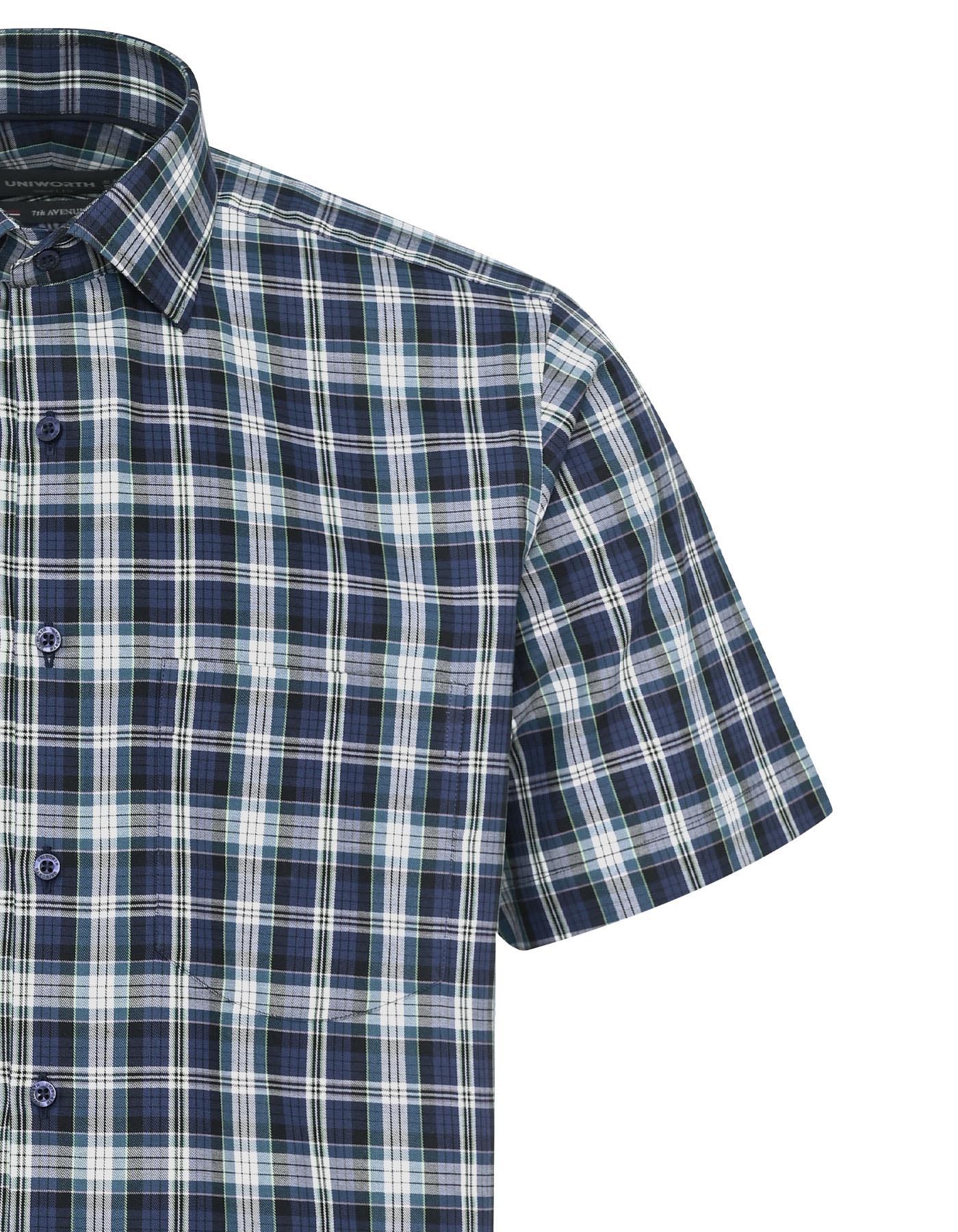 Check Navy Smart Fit Shirt FS1149SH-15.5