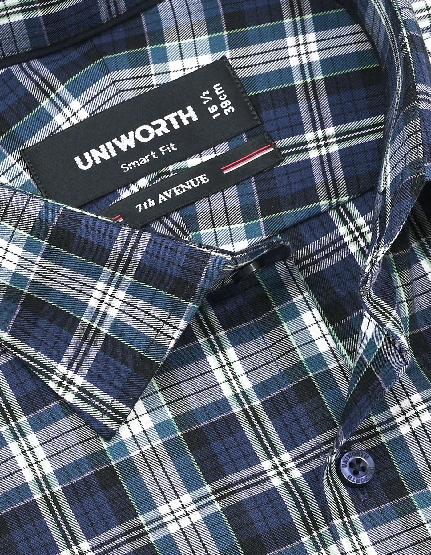 Check Navy Smart Fit Shirt FS1149SH-15