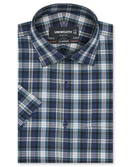 Check Navy Smart Fit Shirt FS1149SH-14.5
