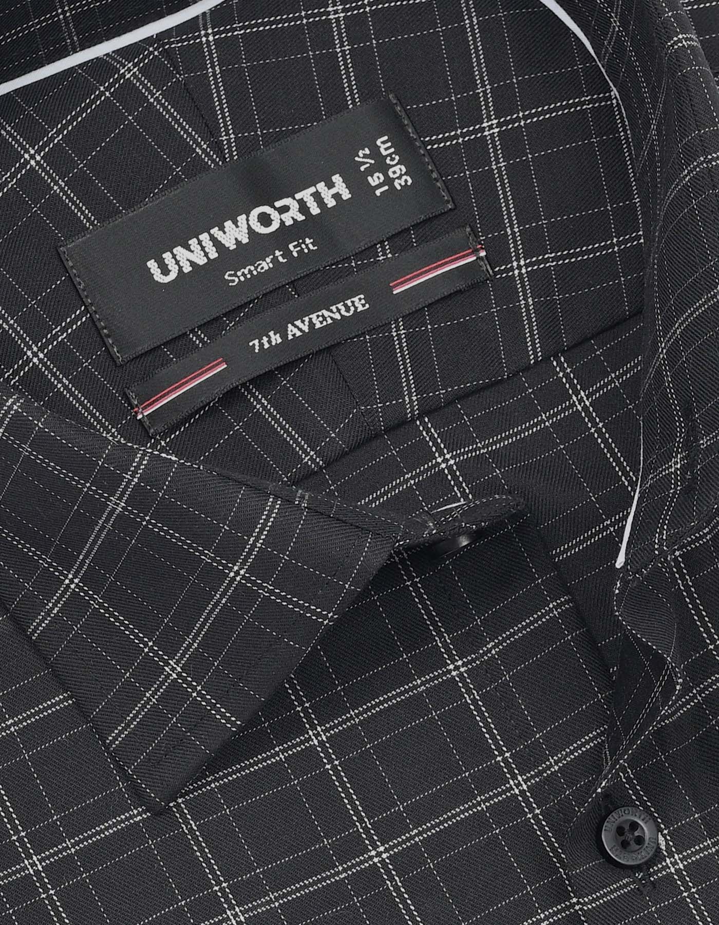 Check Black Smart Fit Shirt FS1151SH-15