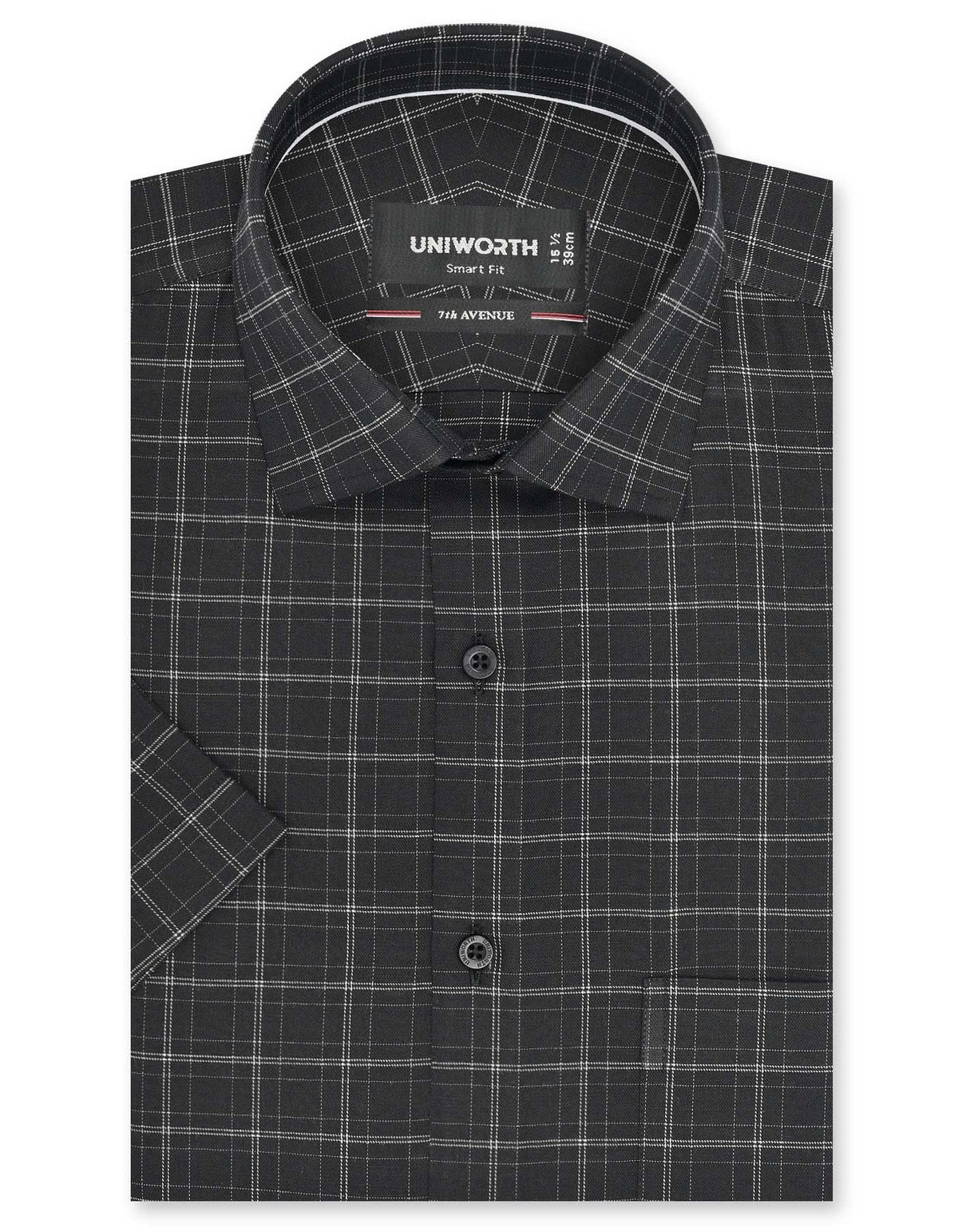 Check Black Smart Fit Shirt FS1151SH-14.5