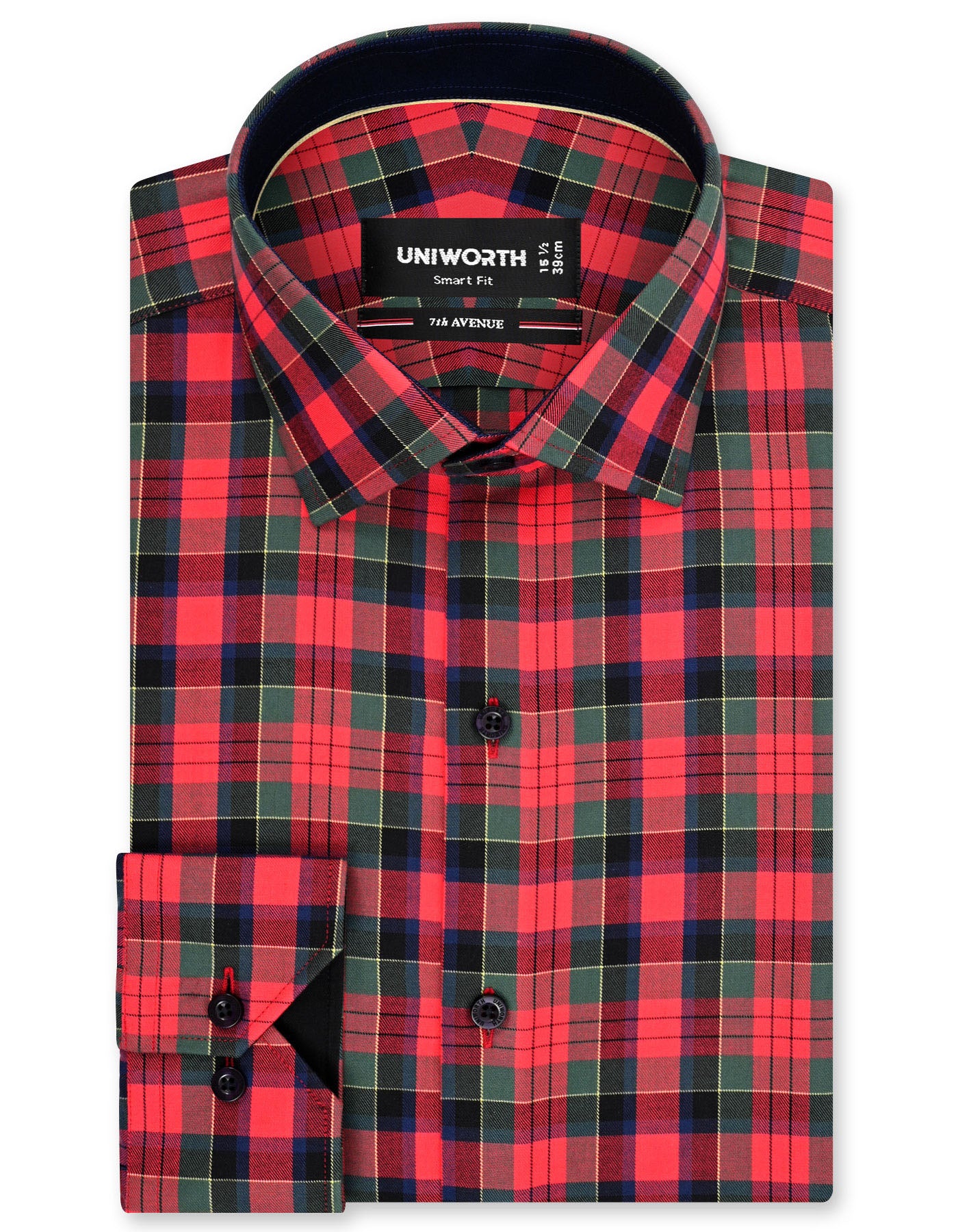 Check Green Tailored Smart Fit Shirt FS1152SF-14.5