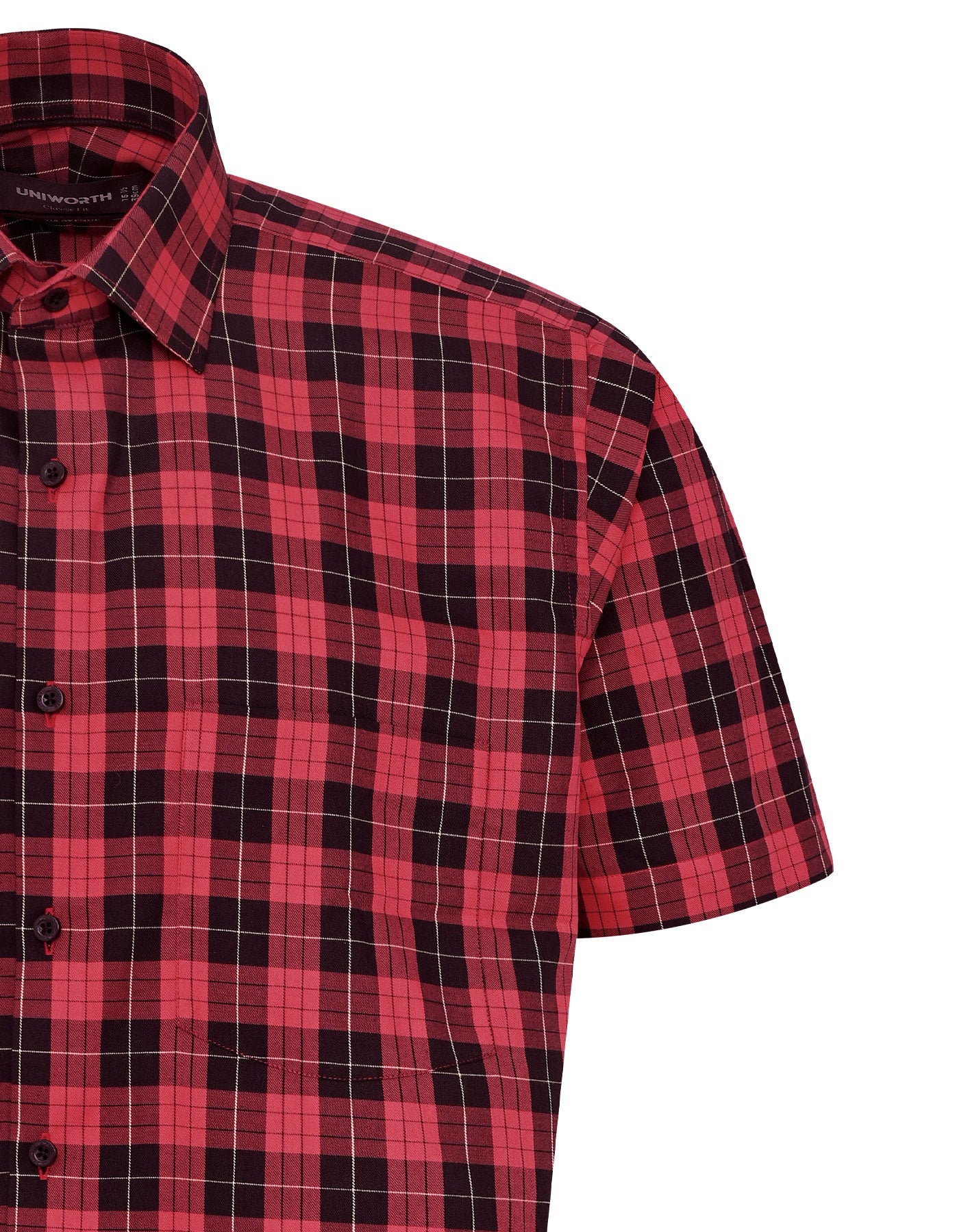 Check Red Smart Fit Shirt FS1153SH-15.5