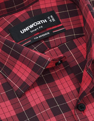 Check Red Smart Fit Shirt FS1153SH-15