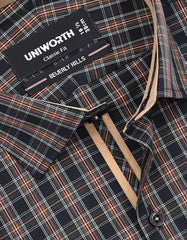 Check Brown Classic Fit Shirt FS1157RF-15