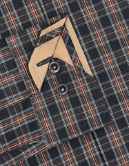 Check Brown Tailored Smart Fit Shirt FS1157SF-15.5