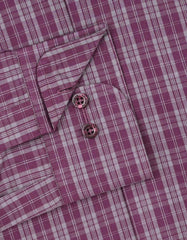 Check Maroon Tailored Smart Fit Shirt FS1160SF-15.5