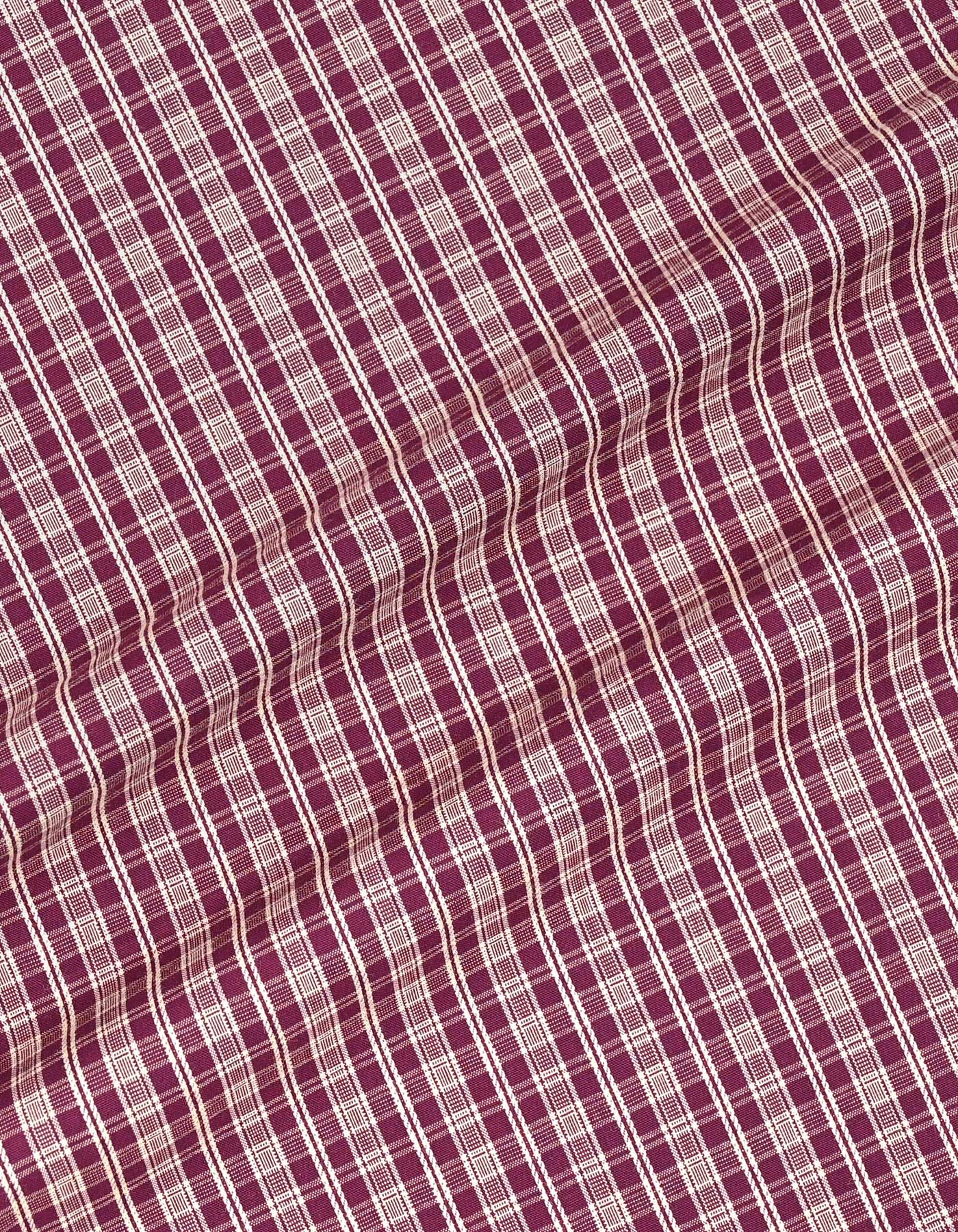 Check Maroon Classic Fit Shirt FS1165-1RF-16