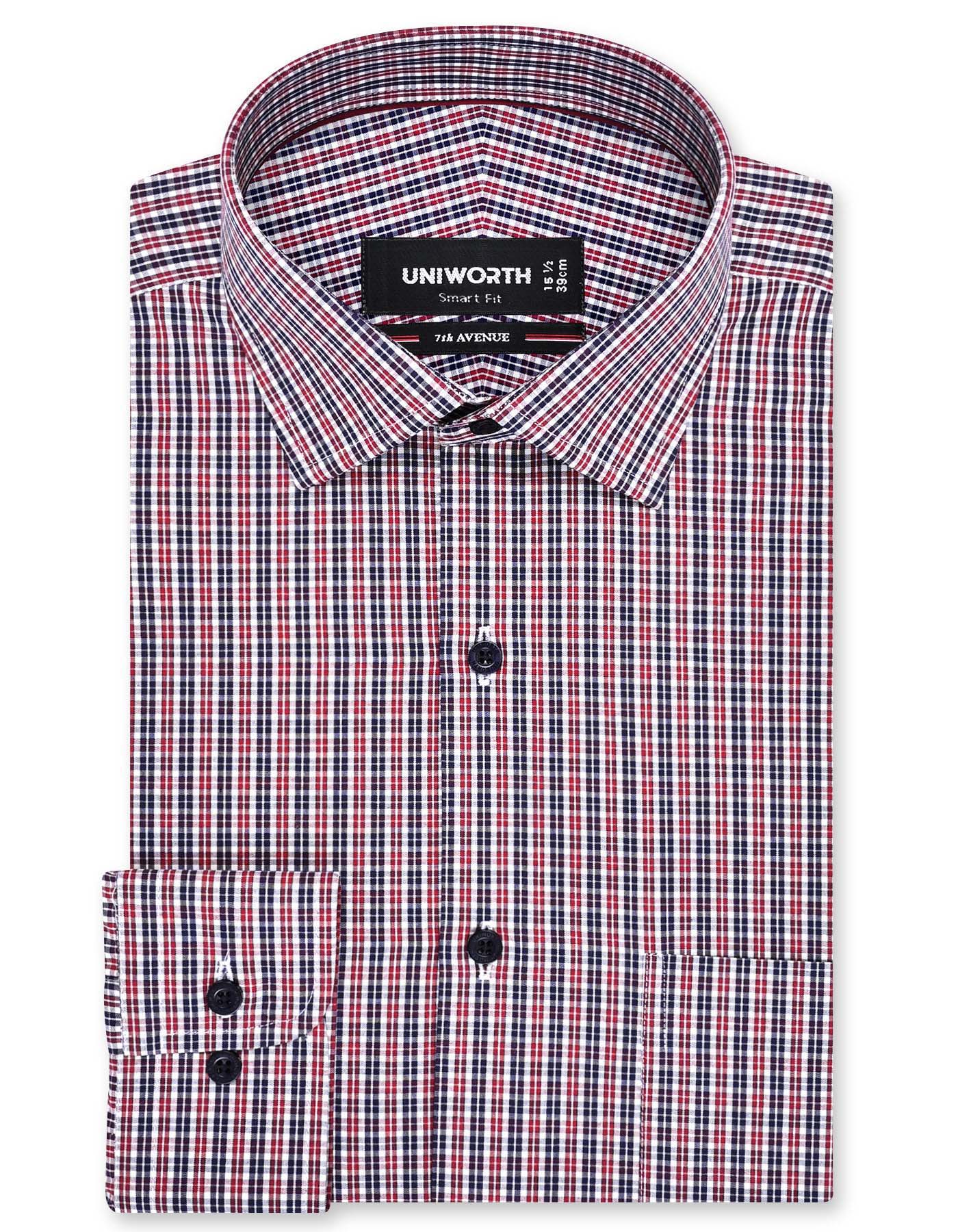 Check Navy Classic Fit Shirt FS1168RF-14.5