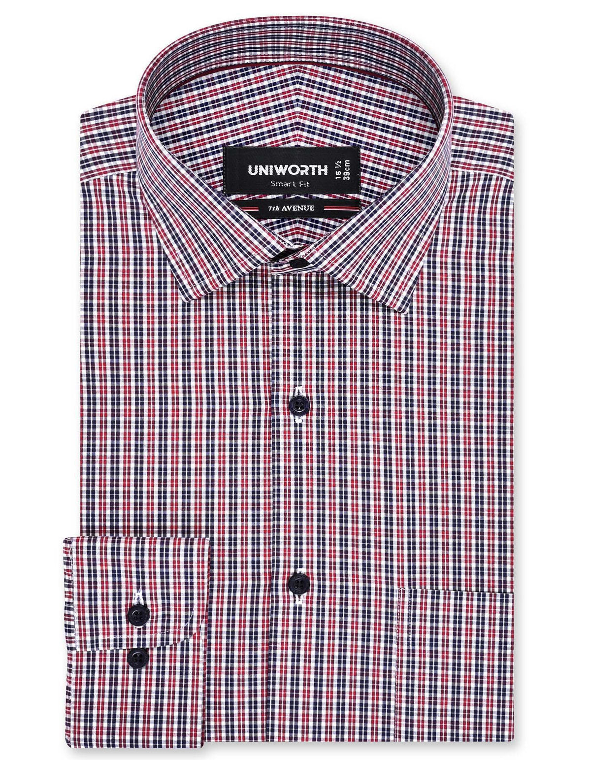 Check Navy Classic Fit Shirt FS1168RF-14.5