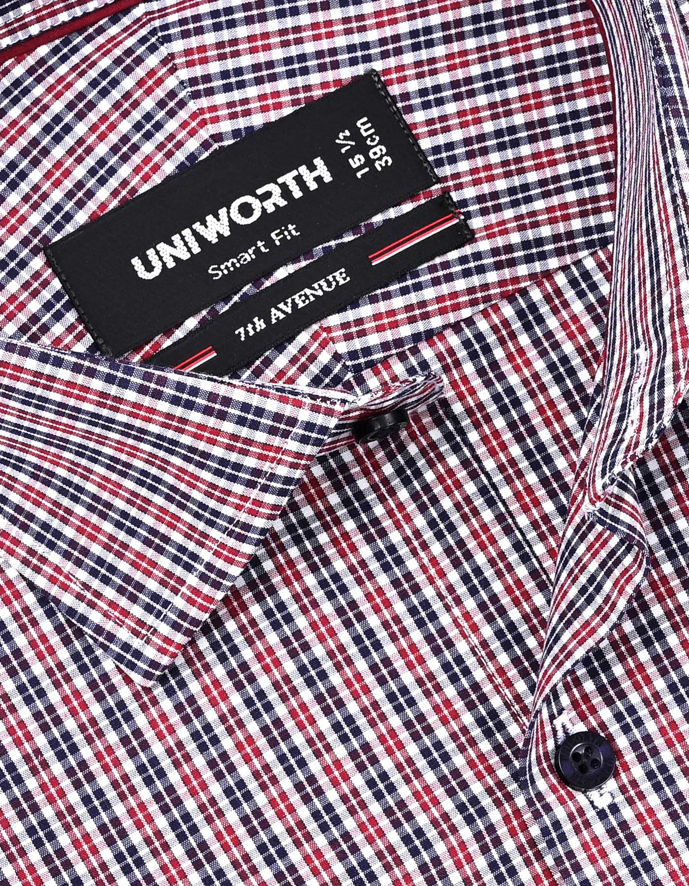 Check Navy Tailored Smart Fit Shirt FS1168SF-15