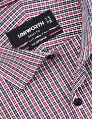 Check Navy Tailored Smart Fit Shirt FS1168SF-15