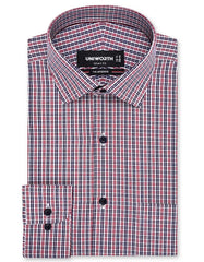 Check Navy Tailored Smart Fit Shirt FS1168SF-14.5