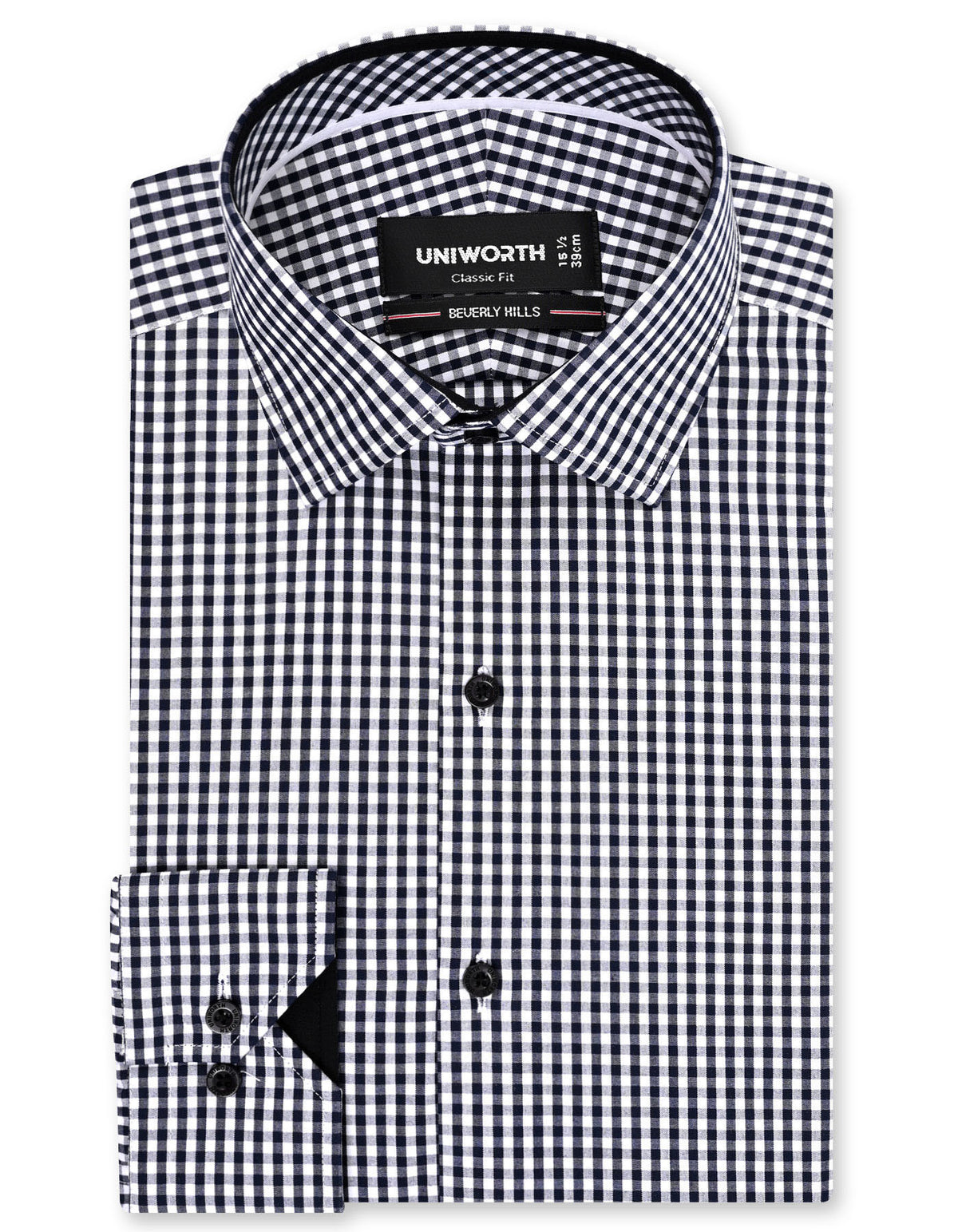 Check Black Classic Fit Shirt FS1169RF-14.5
