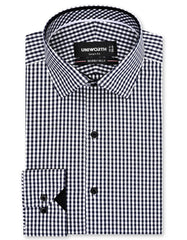 Check Black Tailored Smart Fit Shirt FS1169SF-14.5