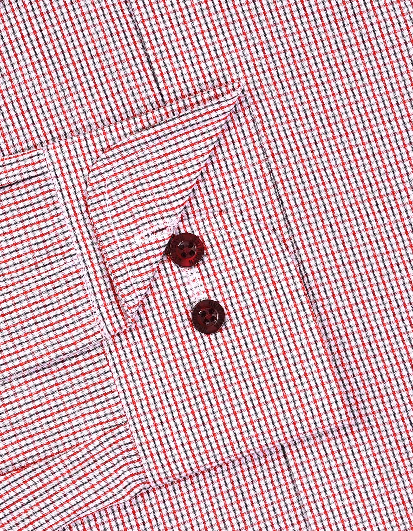 Check Red Tailored Smart Fit Shirt FS1172SF-15.5