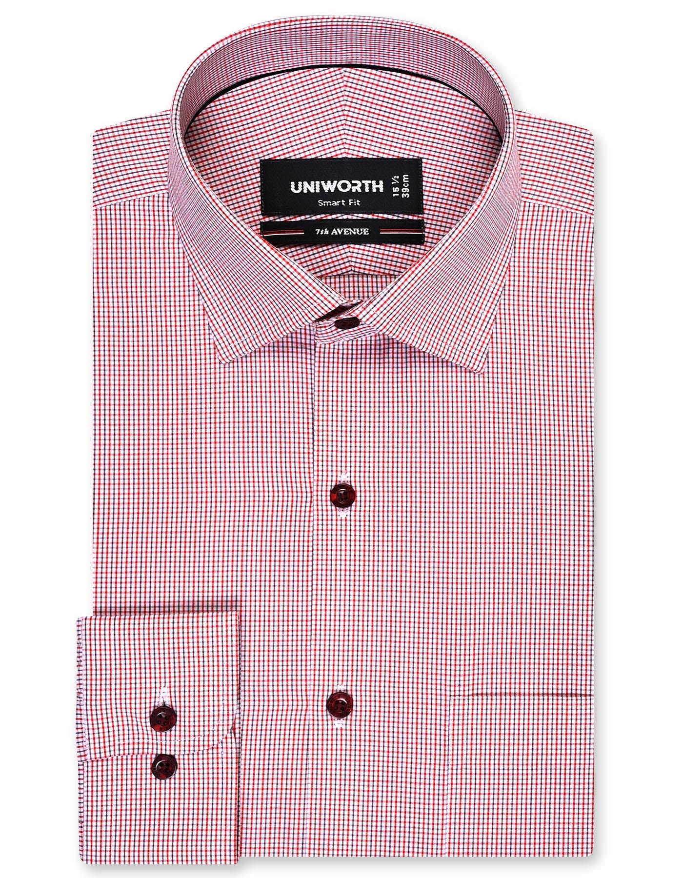 Check Red Tailored Smart Fit Shirt FS1172SF-14.5