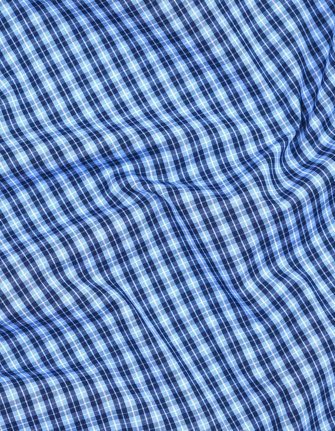 Check Blue Tailored Smart Fit Shirt FS1175SF-16