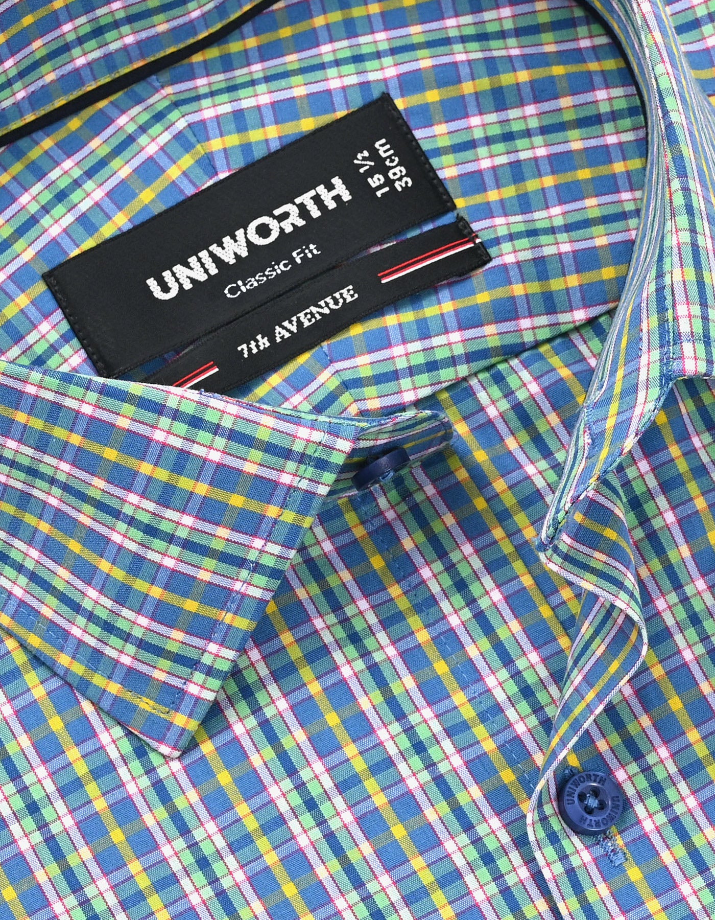 Check Yellow Classic Fit Shirt FS1179-1RF-15