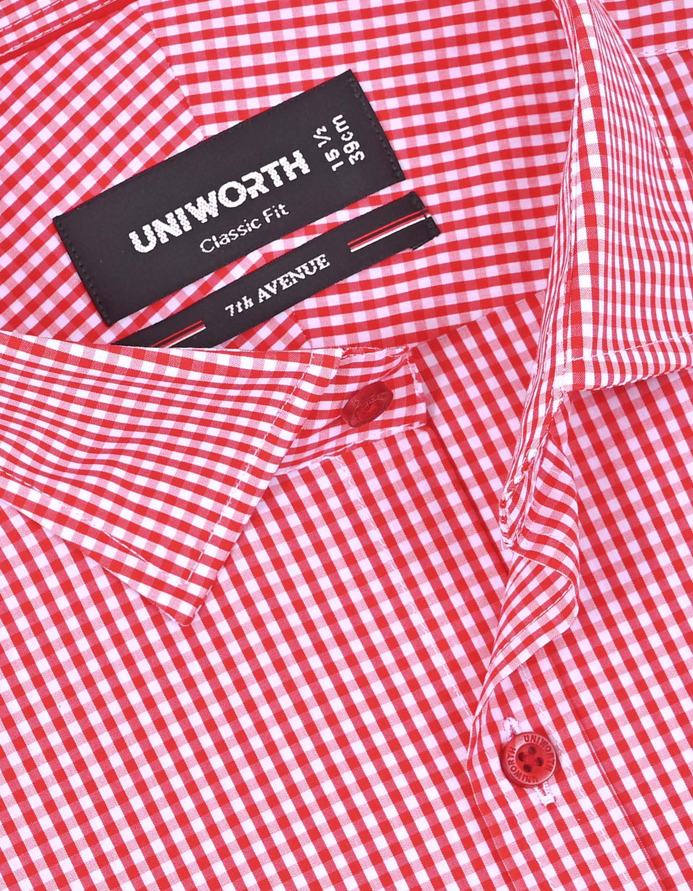 Check Red Classic Fit Shirt FS1184RF-15