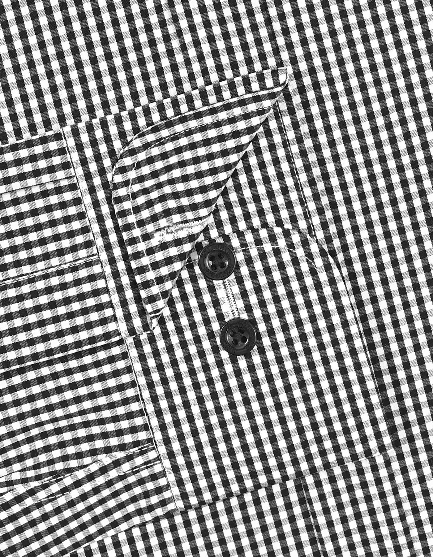 Check Black Tailored Smart Fit Shirt FS1185SF-15.5