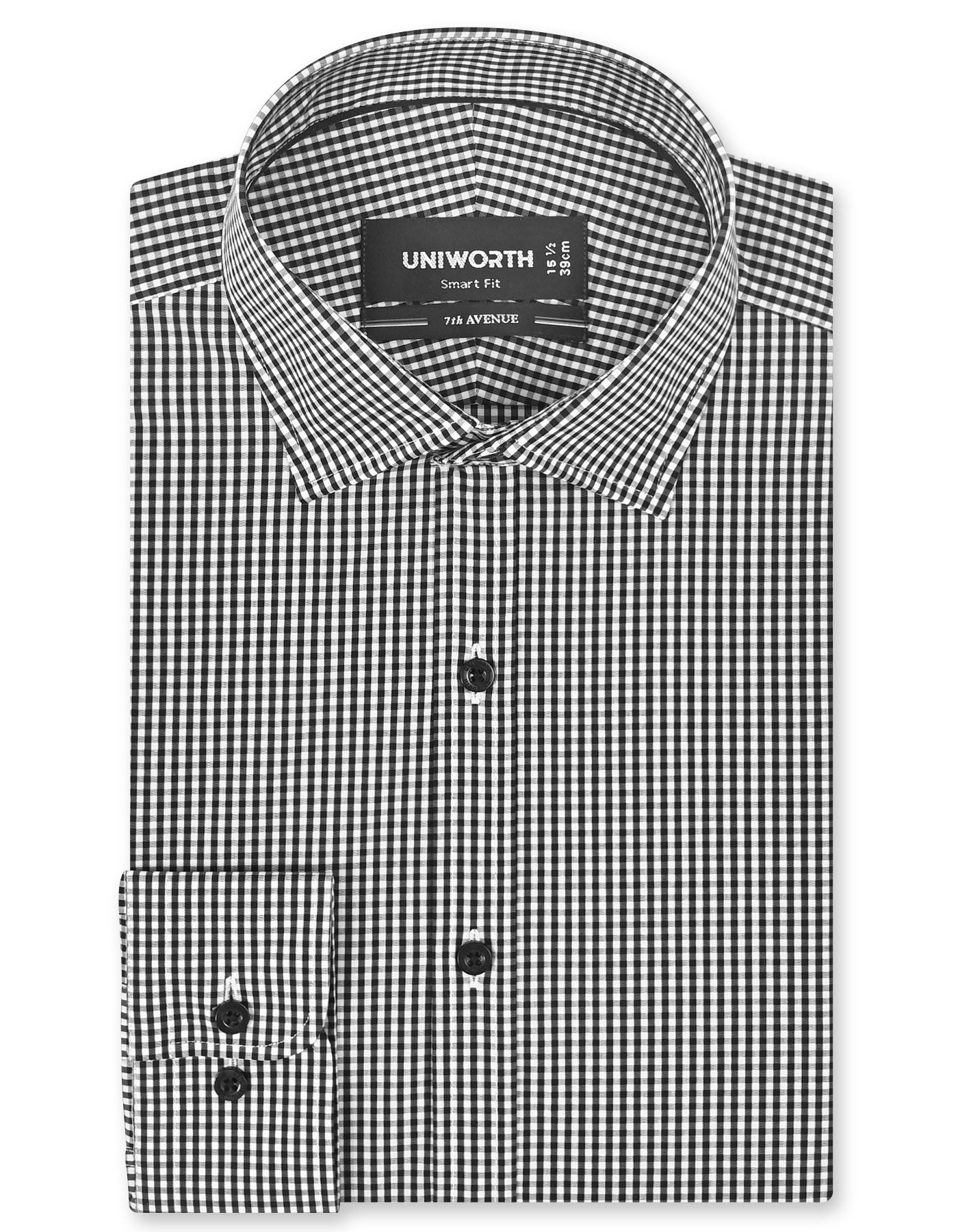 Check Black Tailored Smart Fit Shirt FS1185SF-14.5