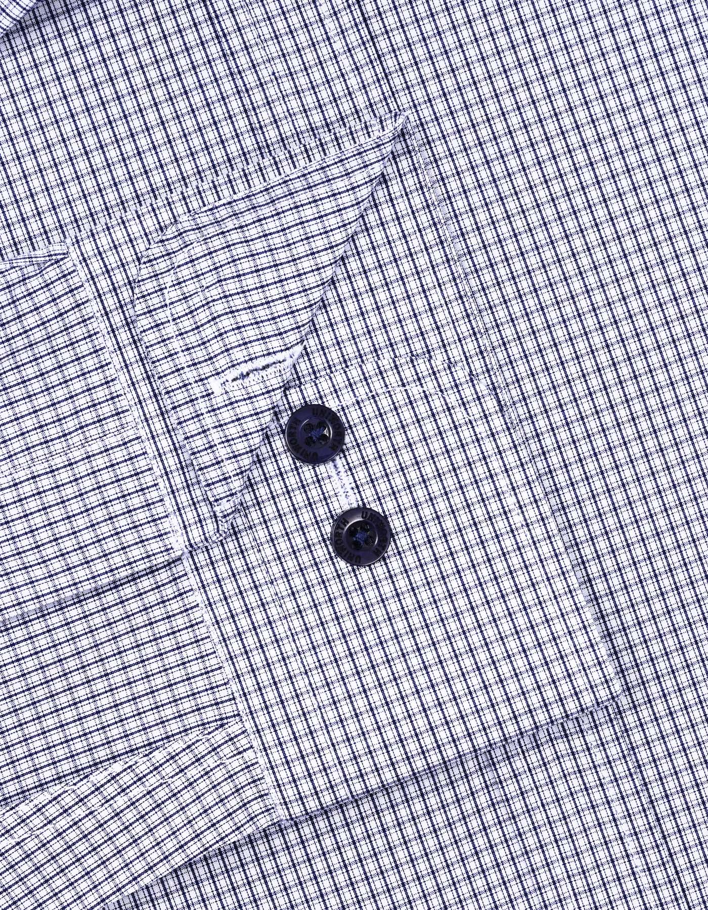 Check Navy Tailored Smart Fit Shirt FS1192SF-15.5