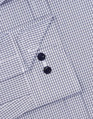 Check Navy Tailored Smart Fit Shirt FS1192SF-15.5