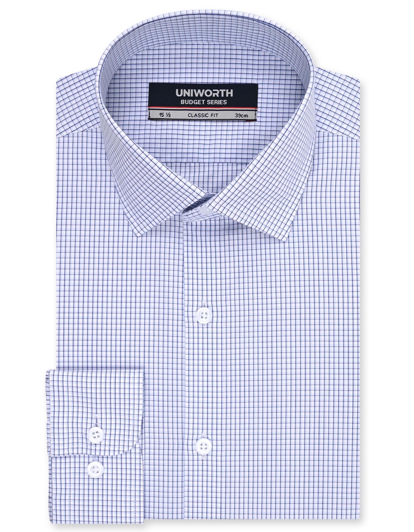 Check Blue Classic Fit Shirt FS1256RF-14.5