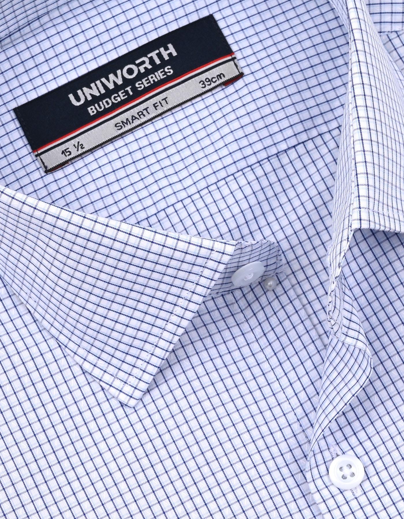 Check Blue Tailored Smart Fit Shirt FS1256SF-15