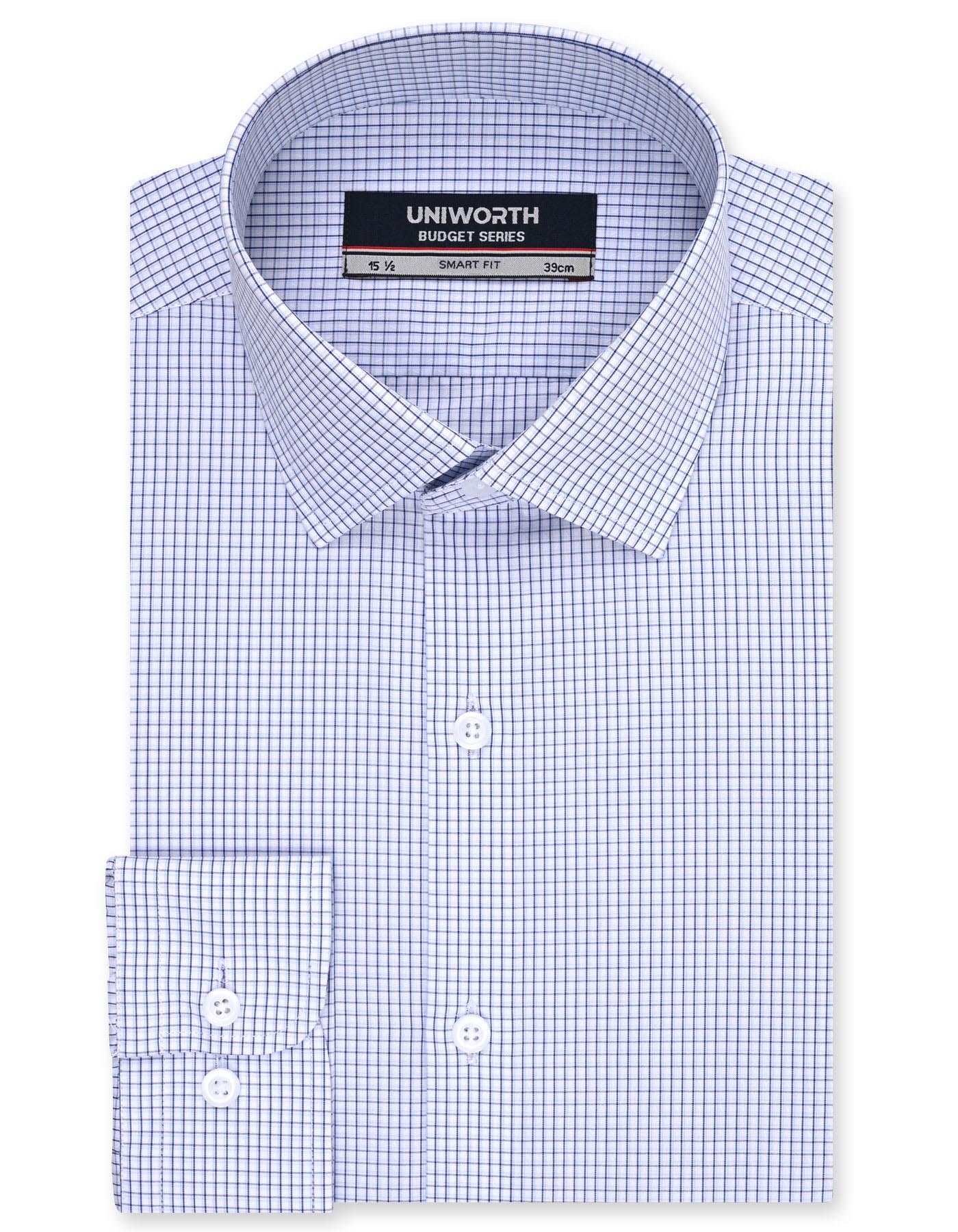 Check Blue Tailored Smart Fit Shirt FS1256SF-14.5