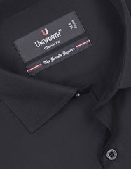 Plain Black Classic Fit Shirt FS1307-3RD-15