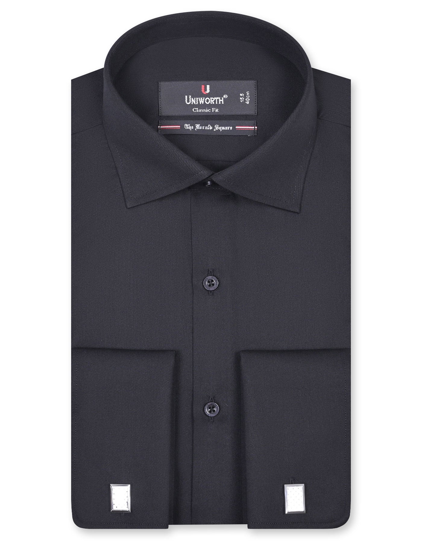 Plain Black Classic Fit Shirt FS1307-3RD-14.5