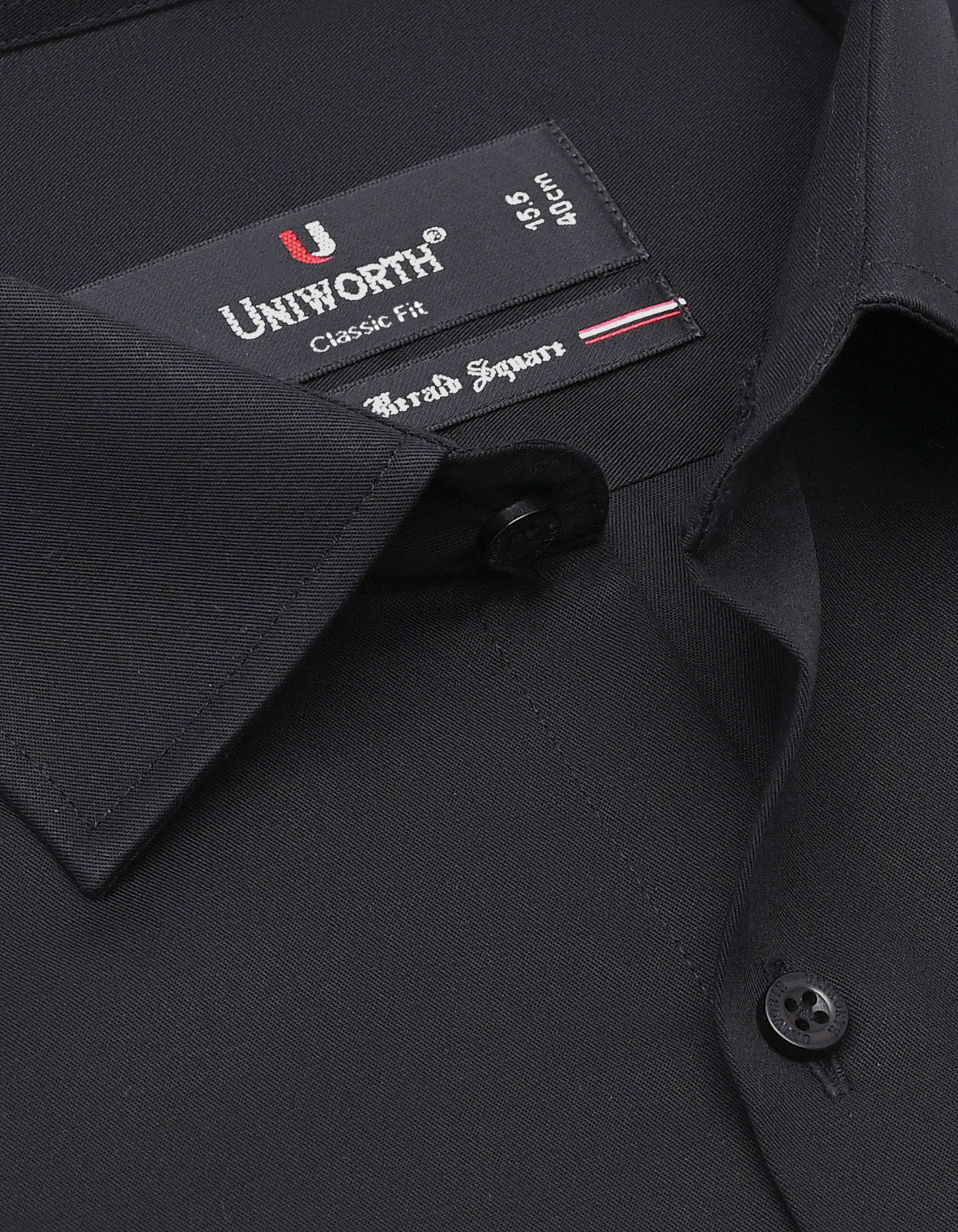 Plain Black Classic Fit Shirt FS1307-6RF-15