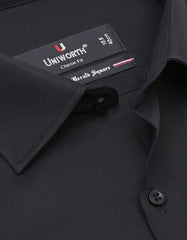 Plain Black Classic Fit Shirt FS1307-6RF-15